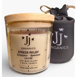 JJ Organics Stress Relief 3 wick 14.5 oz Candle